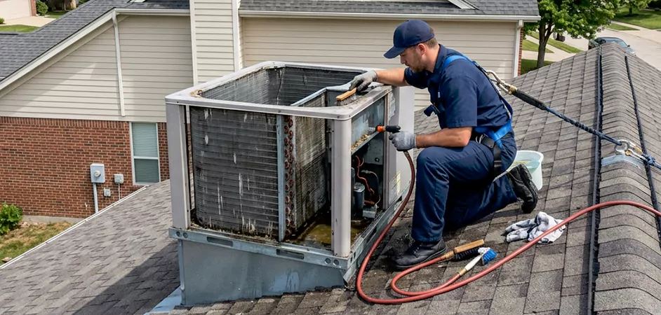 Rooftop Unit Cleaning in Brownsville