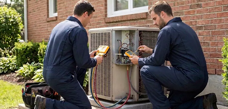 Heat Pump Inspection in Brownsville