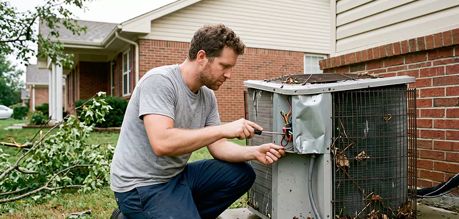 Storm Damage HVAC Restoration in Brownsville
